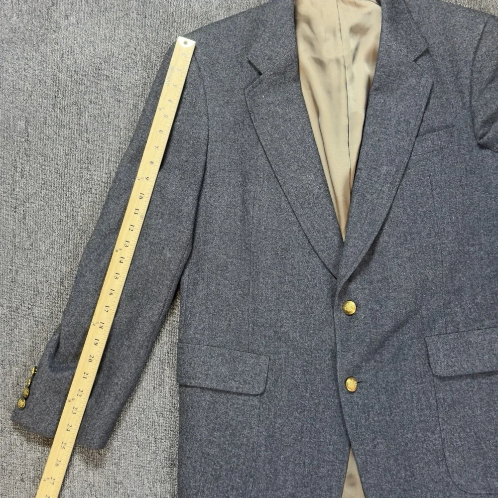 Neil Martin for The Broadway Vintage 1990's 100% Wool Sport Coat‎ Gray 44L Gold